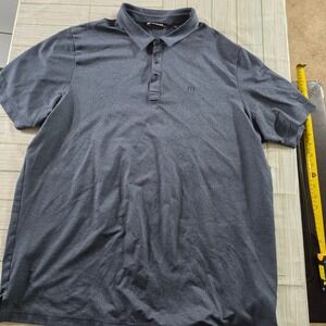 TravisMathew Mens XXXL Blue Heathered Short Sleeve Golf Polo Shirt 13264